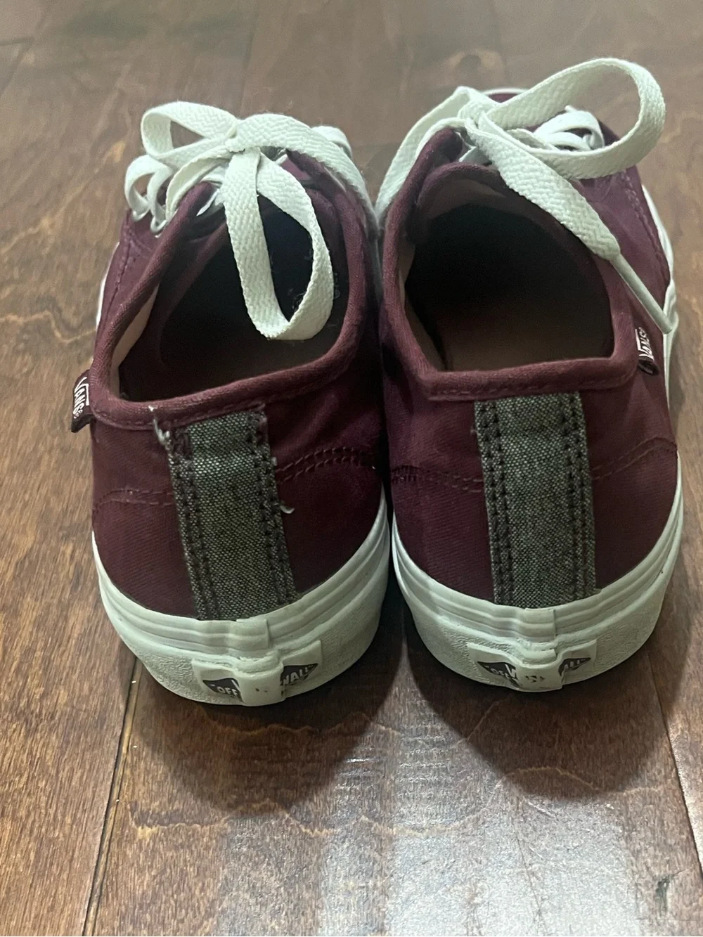 Vans Low-Top Canvas Sneakers in Plum and White